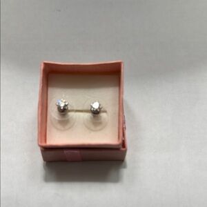 MOISSANITE EARRINGS, STUDS, SOLITAIRES, SIZE 4MM